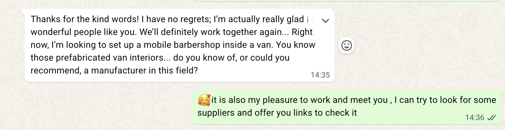 Client chat feedback 1