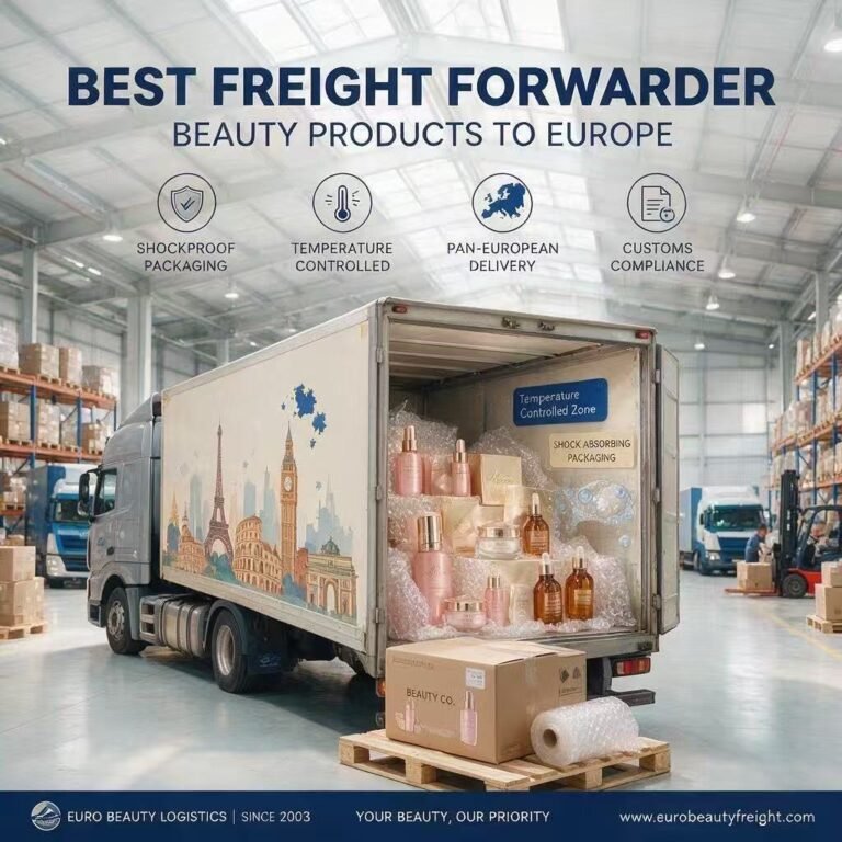 Best freight forwarder for beauty products Europe - shipping cosmetics from China to EU with DDP customs clearance
